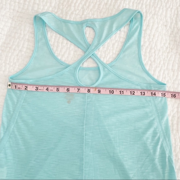 Lilly Pulitzer Luxletic KAI Tank Top Cross Strap Mint Green/Blue XS - Picture 8 of 11